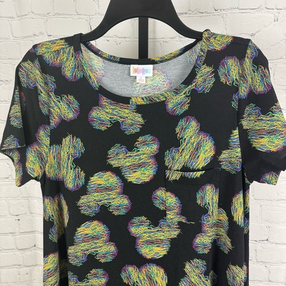LuLaRoe Carly Swing Disney Mickey Mouse Black Dress Size Small - Picture 3 of 8
